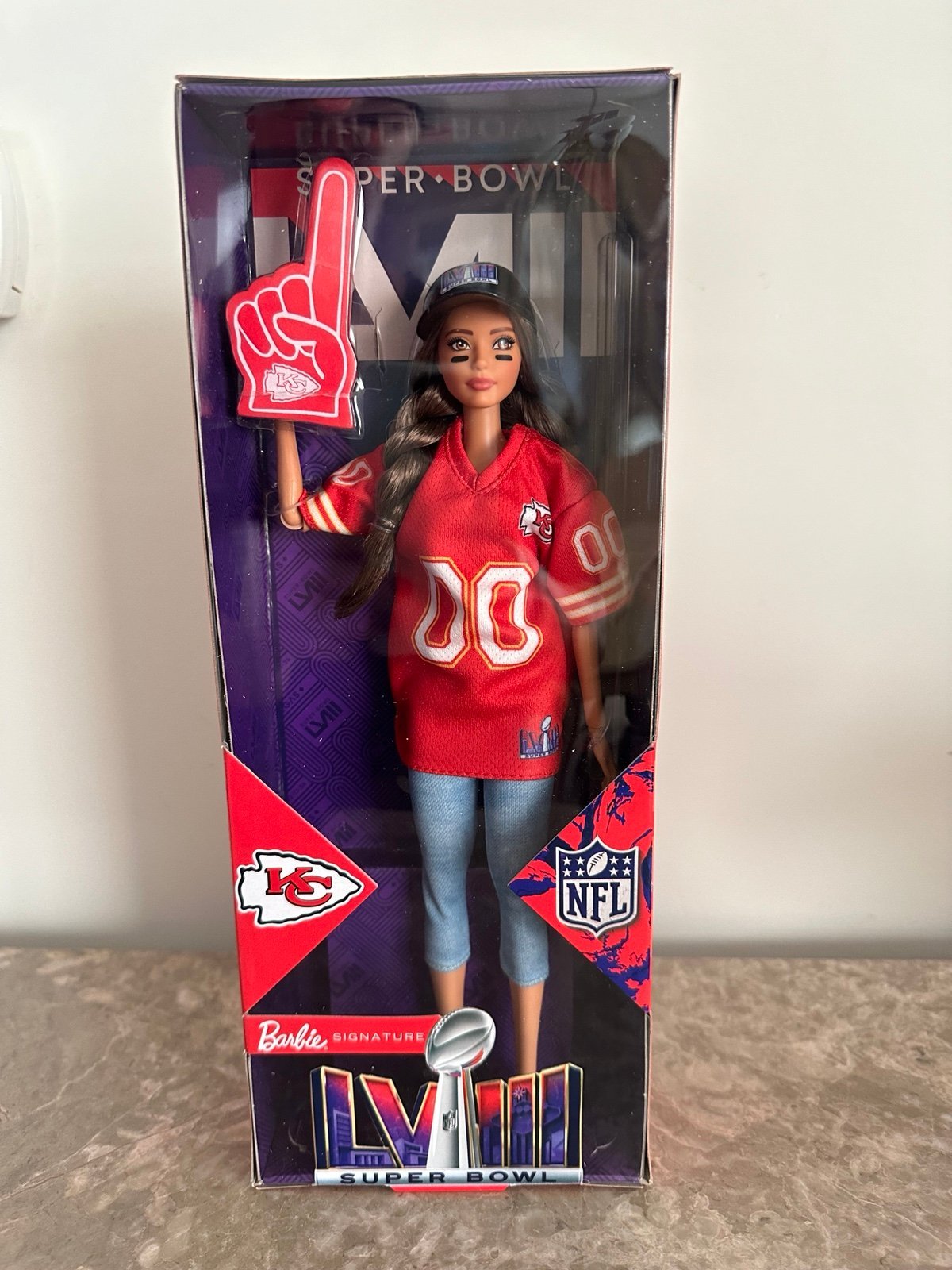 Barbie NFL Super Bowl Champion Doll Kansas City Chiefs New in original box