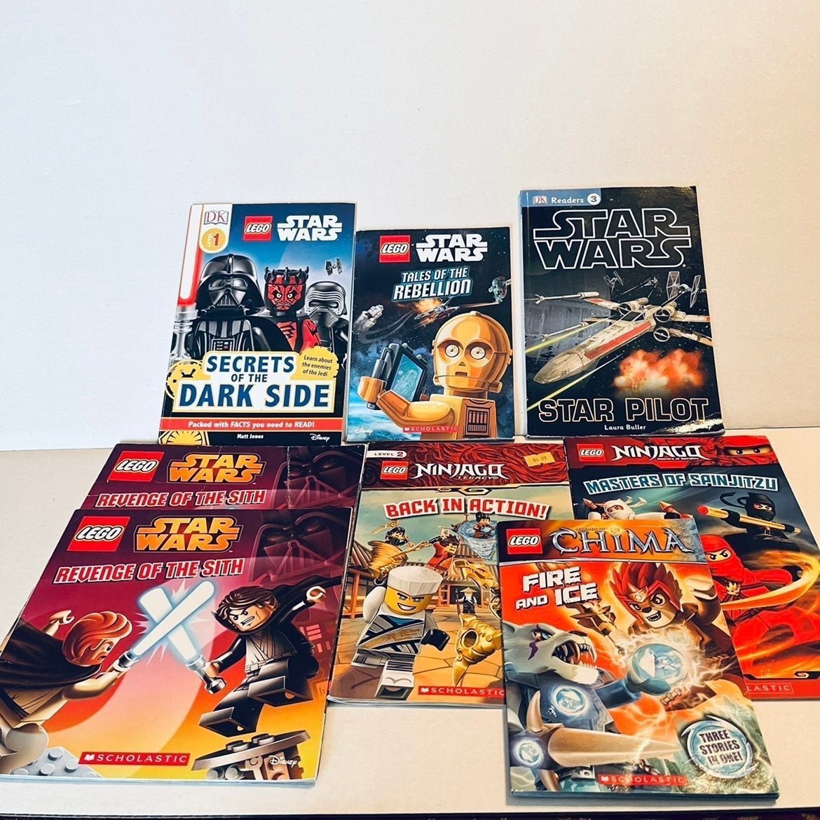 Bundle of young children LEGO books. Used in fair condition.