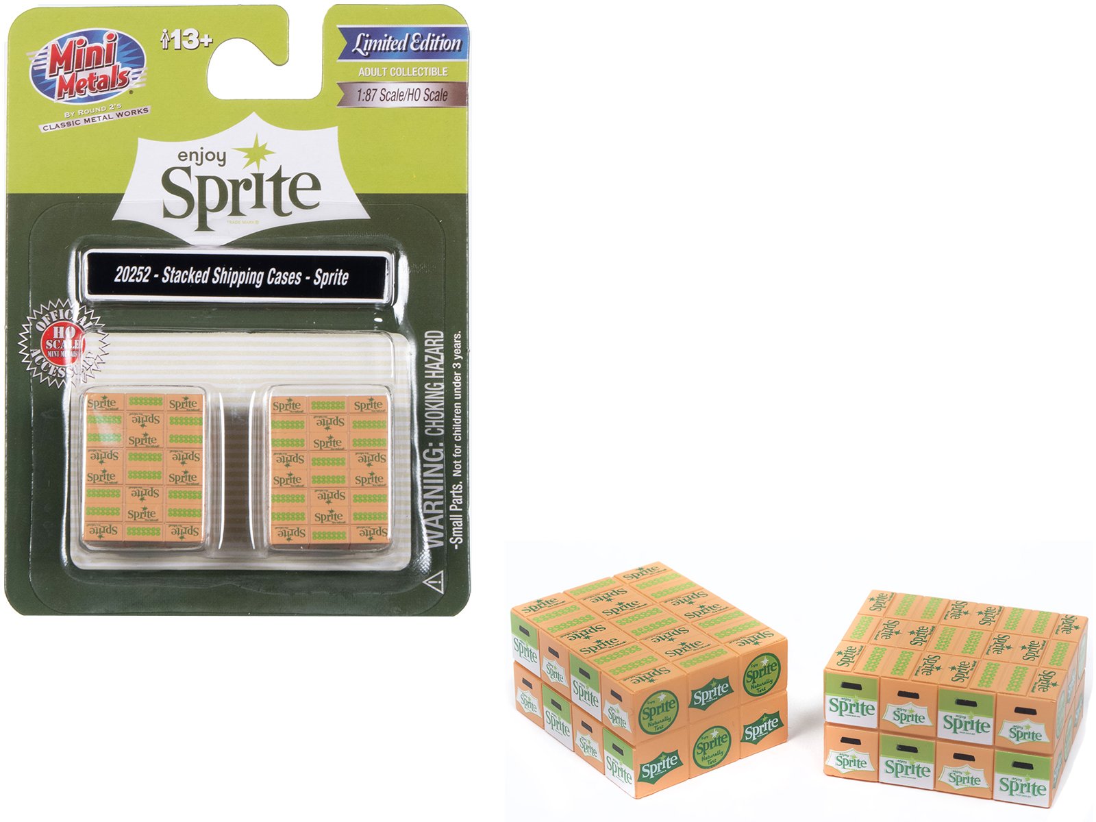 Stacked Shipping Cases Sprite Set of 2 pieces Mini Metals Series for 1/87 (H