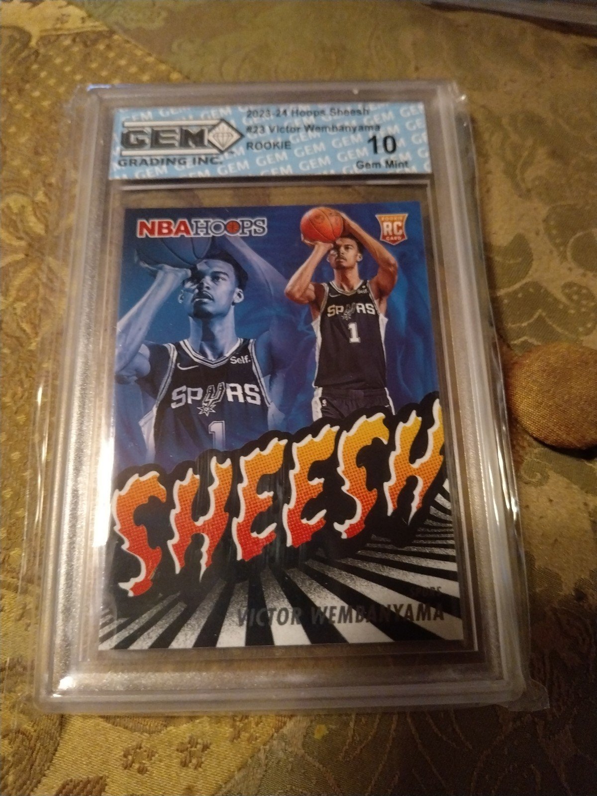 Victor wembanyama hoops sheesh rookie gem mint 10