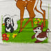 Vintage 90s Franco WALT DISNEYs BAMBI Graphic Bath Beach Towel THUMPER & FLOWER