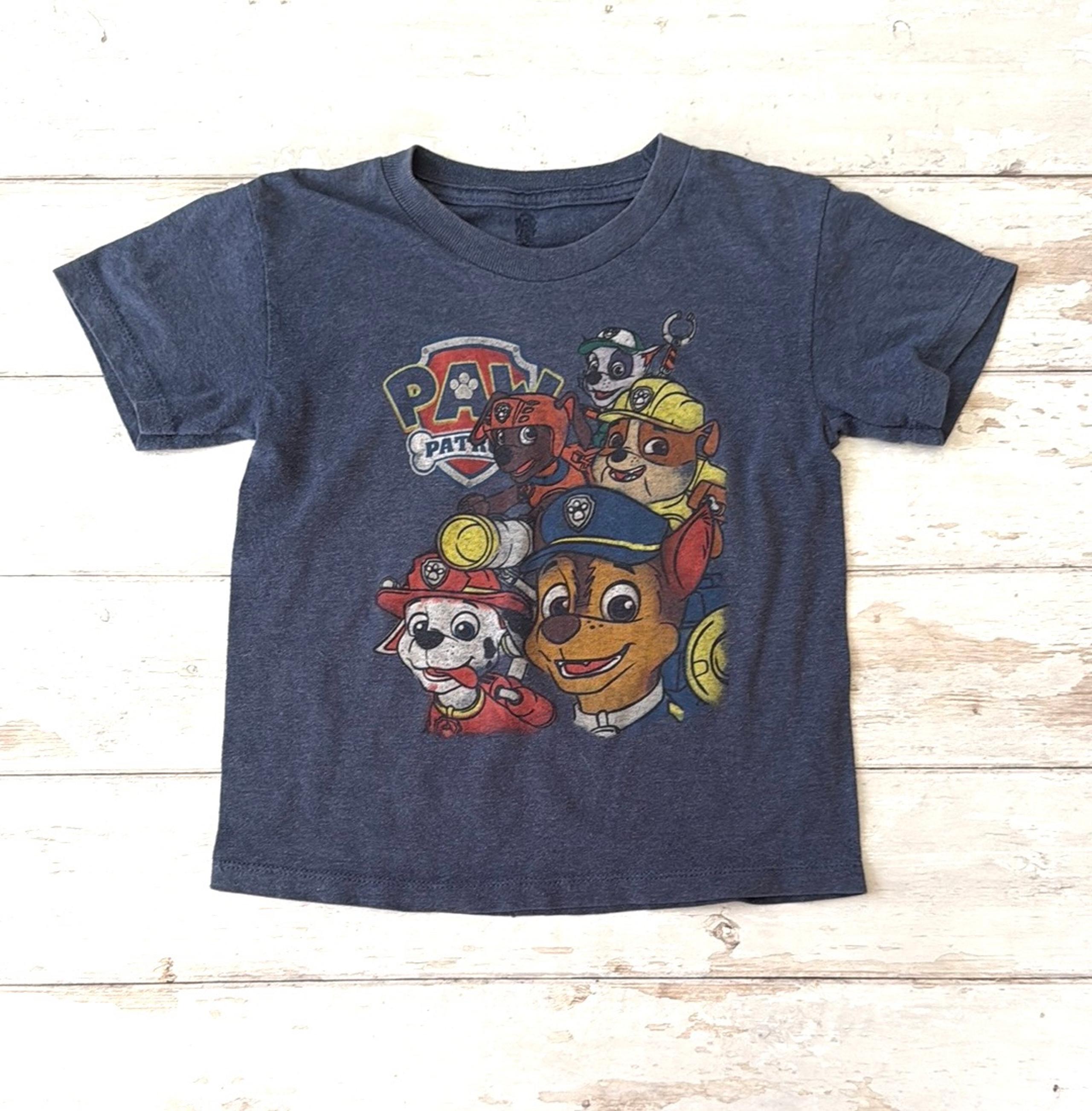 Paw Patrol 5T Boys Graphic Tee Blue Short Sleeve Shirt Kids Top
