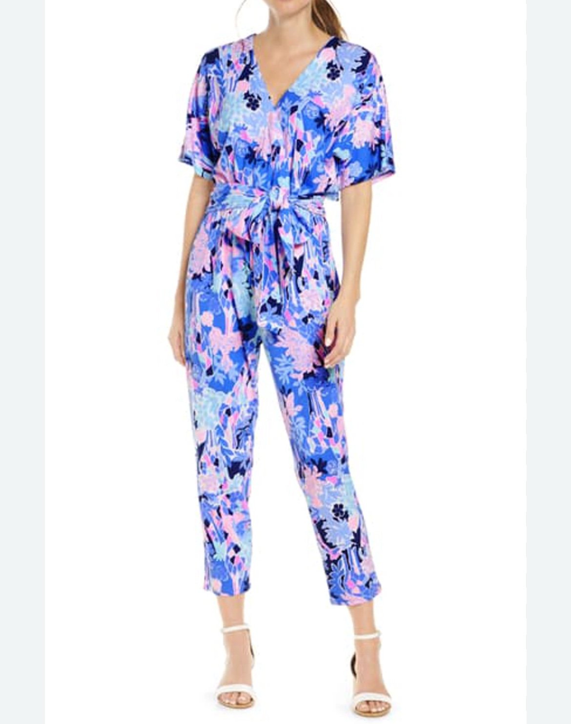 Lilly Pulitzer Blue Maliyah Jumpsuit Romper Sz S Vacation Summer Preppy