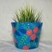 Hand painted Planter “Red Berry Blues”