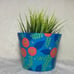Hand painted Planter “Red Berry Blues”