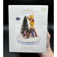 New Hallmark Keepsake Ornament 2010 Deck The Woods Pooh Piglet Eeyore Sound -12D