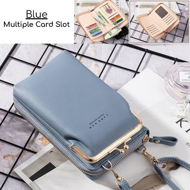 Blue Crossbody Phone Purse Bag