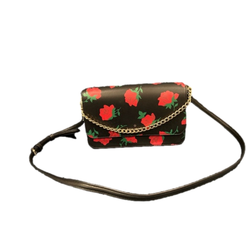 Kate Spade Madison Rose Toss Printed Flap Crossbody NWT