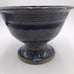 Colander Pottery Ceramic Handmade Pedestal Berry Bowl Two Tone Blue Rustic