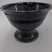 Colander Pottery Ceramic Handmade Pedestal Berry Bowl Two Tone Blue Rustic