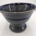 Colander Pottery Ceramic Handmade Pedestal Berry Bowl Two Tone Blue Rustic