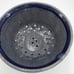 Colander Pottery Ceramic Handmade Pedestal Berry Bowl Two Tone Blue Rustic