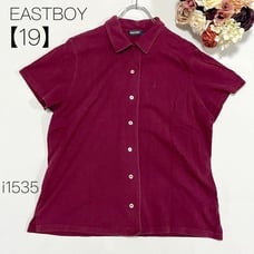 EASTBOY【19】2XL Wine Red Polo Shirt Large Size Cotton Red