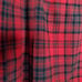 Vintage Wool Plaid Pleated Wrap Skirt XL Midi Fringe Edge Red Green Christmas