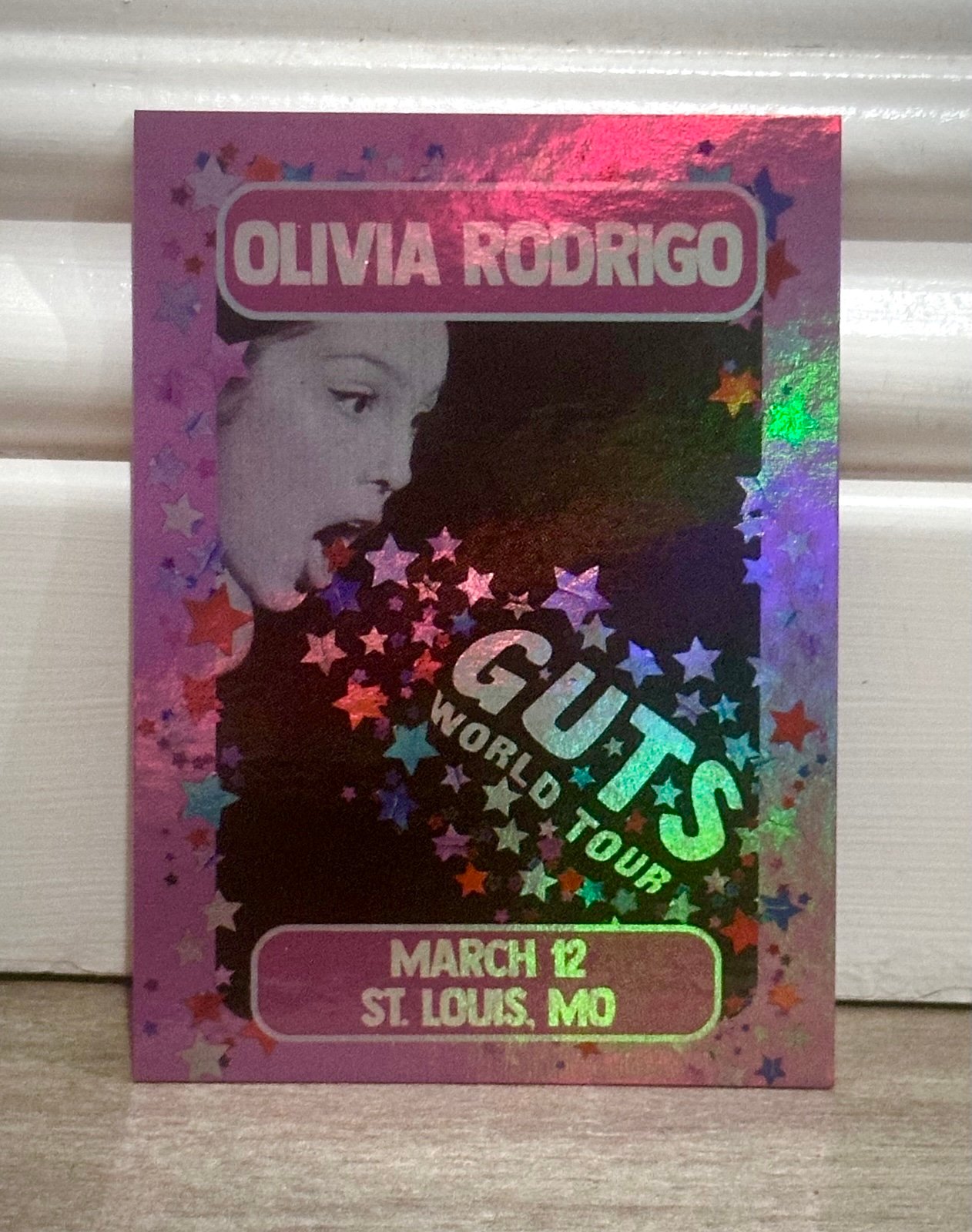 Olivia Rodrigo Guts World Tour St Louis MO Missouri March 12 Trading Card