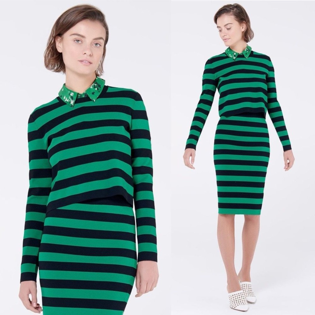Veronica Beard 395 Broome Striped Sweater Size Small