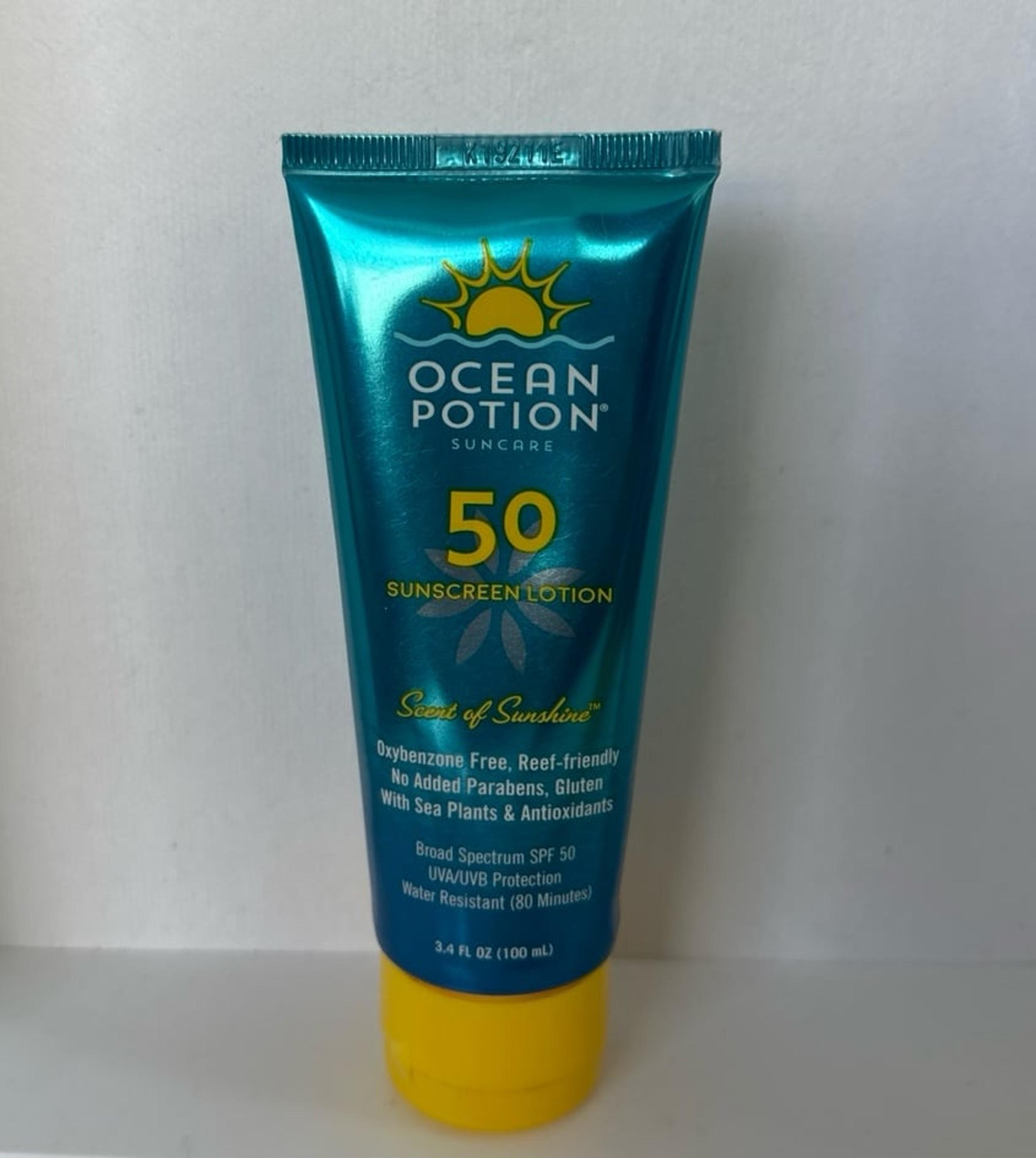 Ocean Potion SPF 50 Sunscreen Lotion 3.4 fl oz Expired 2021 Scent of Sunshine