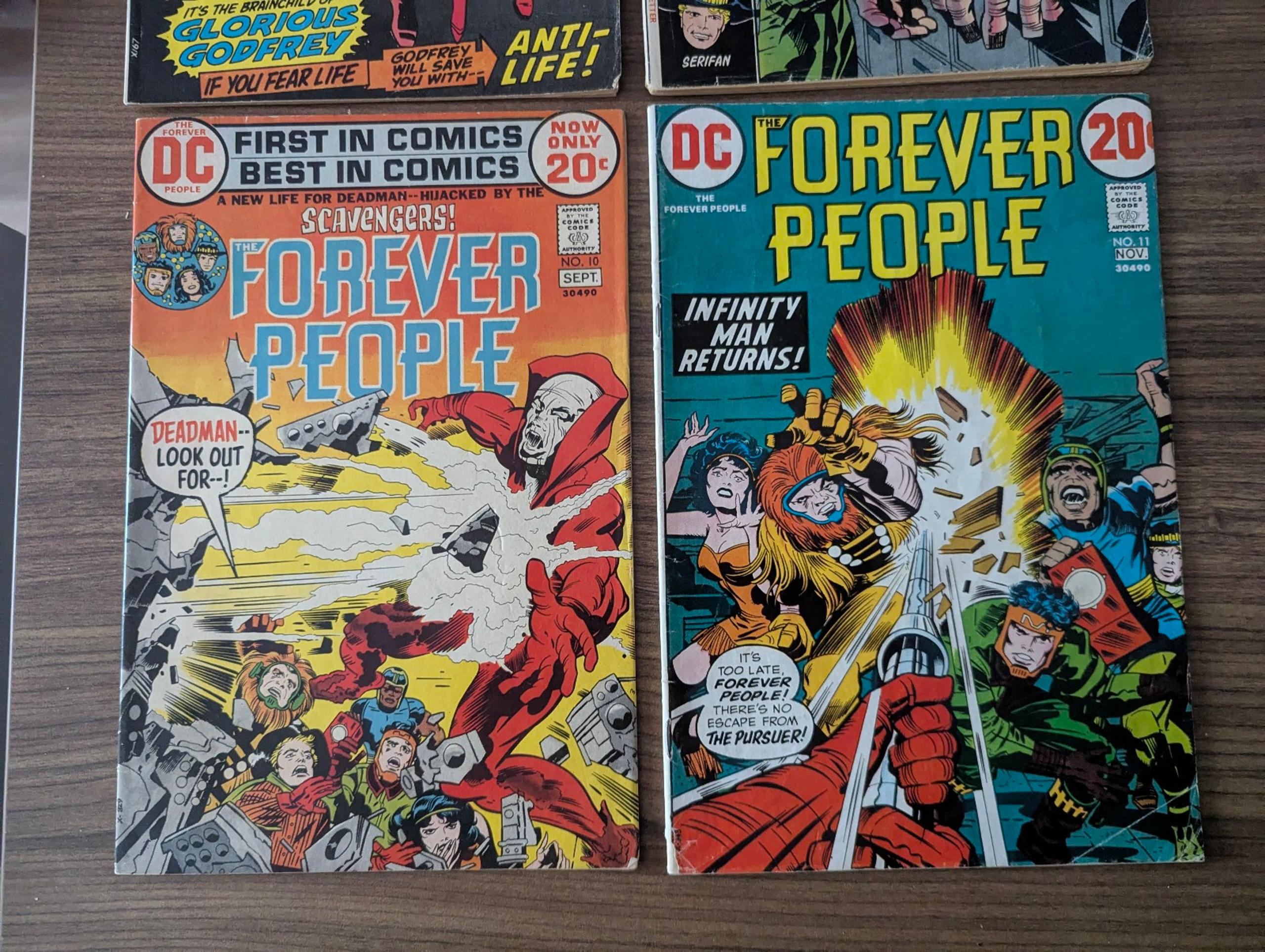 DC Comics Forever People#3, 9, 10 & #11 Jack Kirby 4th World Comic Book Lot