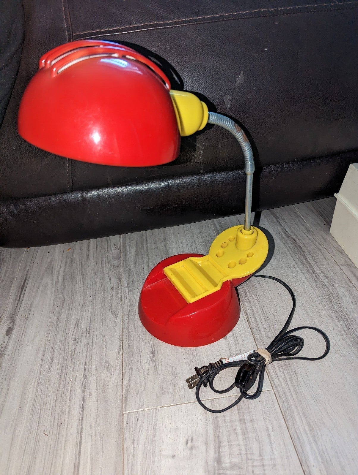 Memphis Milano Gooseneck Desk Lamp Primary Colors Vtg 80s Organizer Sottsass Era