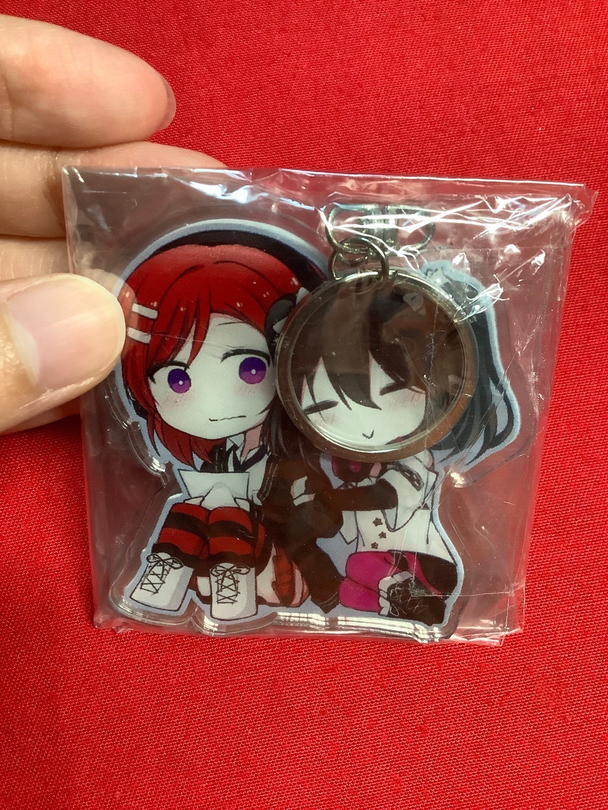 Love live sunshine double sided keychains