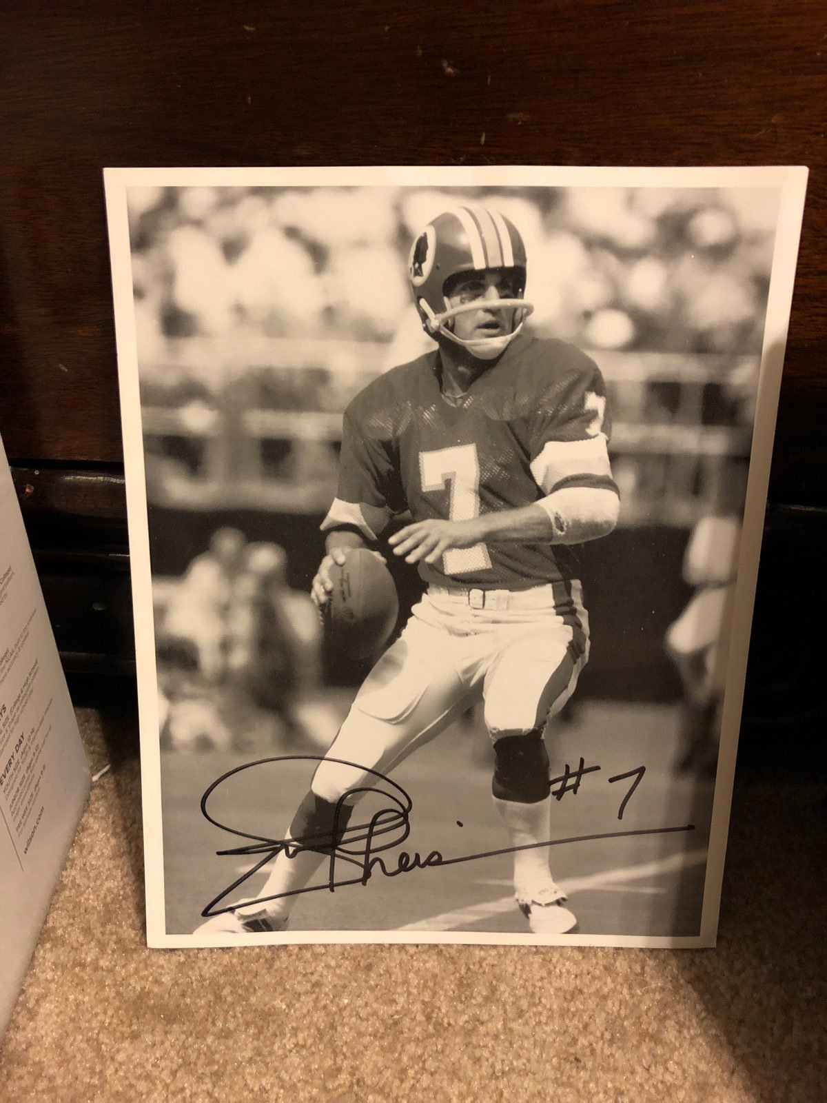 Joe Theismann signed picture