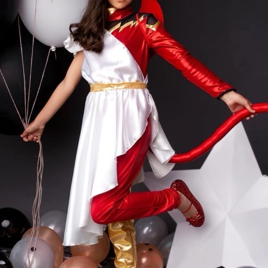 CHASING FIREFLIES Half Angel Half Devil Character Unitard Dance Costume 8/10