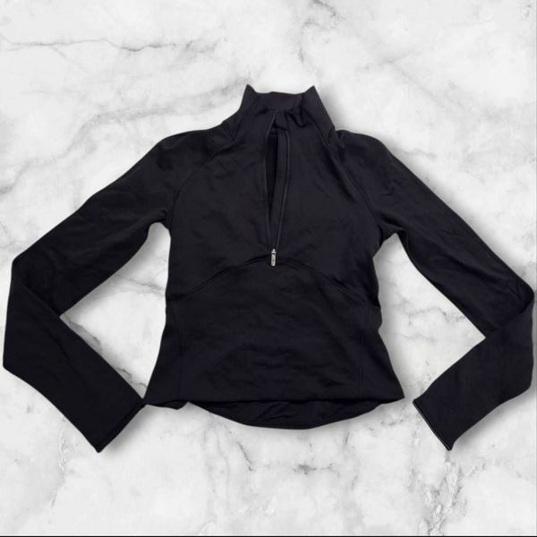 Lululemon Size 4 Black Quarter Zip