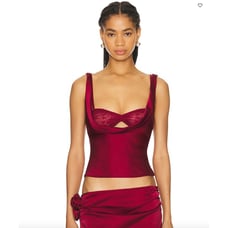 LIONESS Delilah Top in Burgundy NWT - Size Small