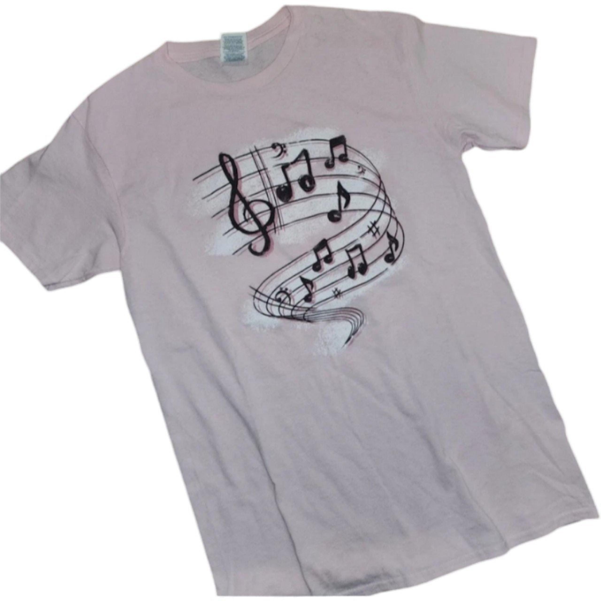 Musical Notes tshirt size small