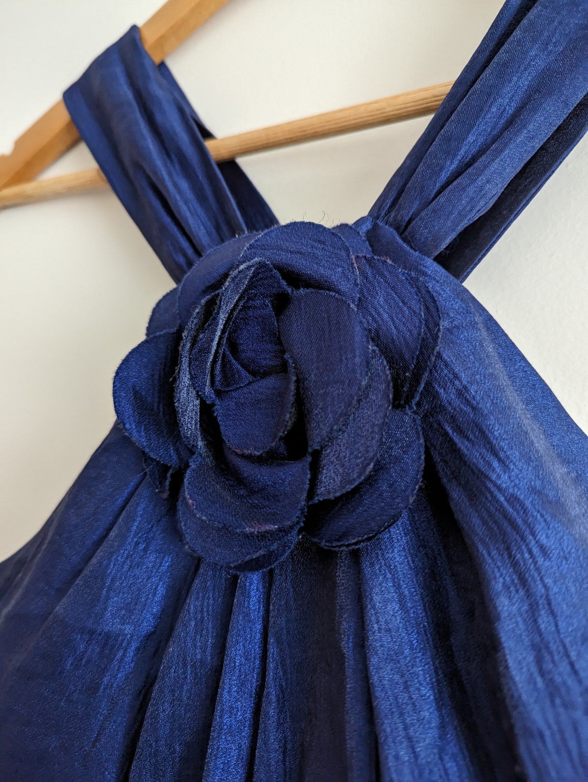 Alexia Admor indigo blue shimmer halter dress