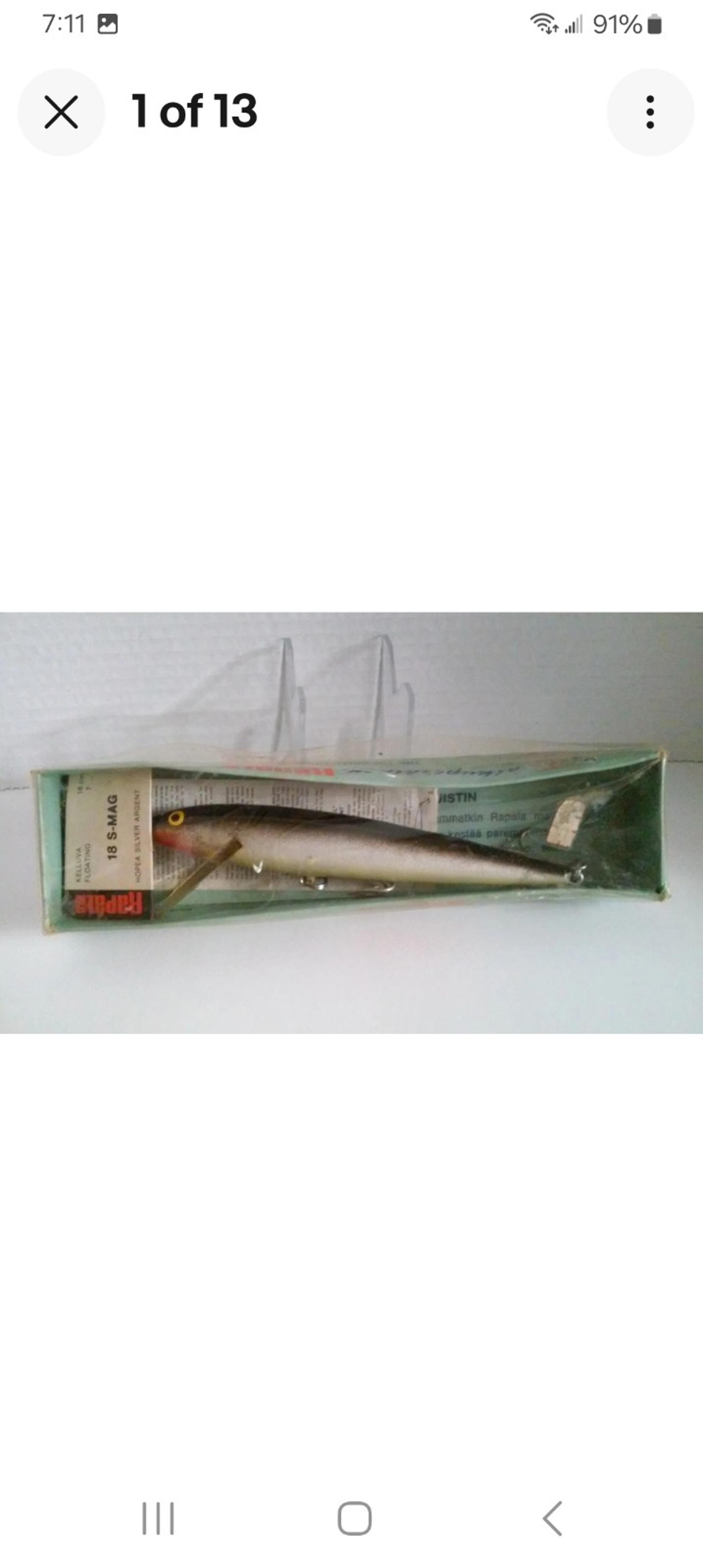 Vintage Rapala Magnum Floating FMAG-18 S Silver 7" Jerkbait Fishing lure Finland