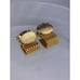 Bottle Cap Wrap Around Gold Tone Cuff links Oval Modernist Mid Century Vintage