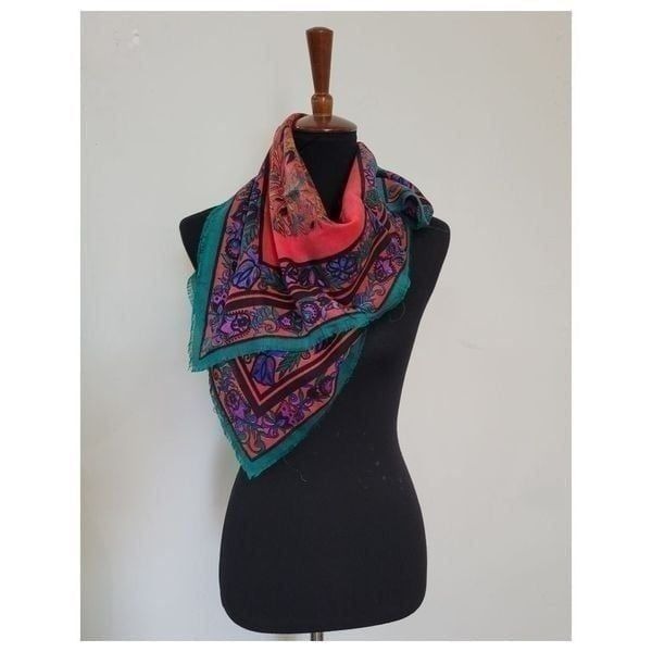 Vintage 1960's Large Floral Scarve