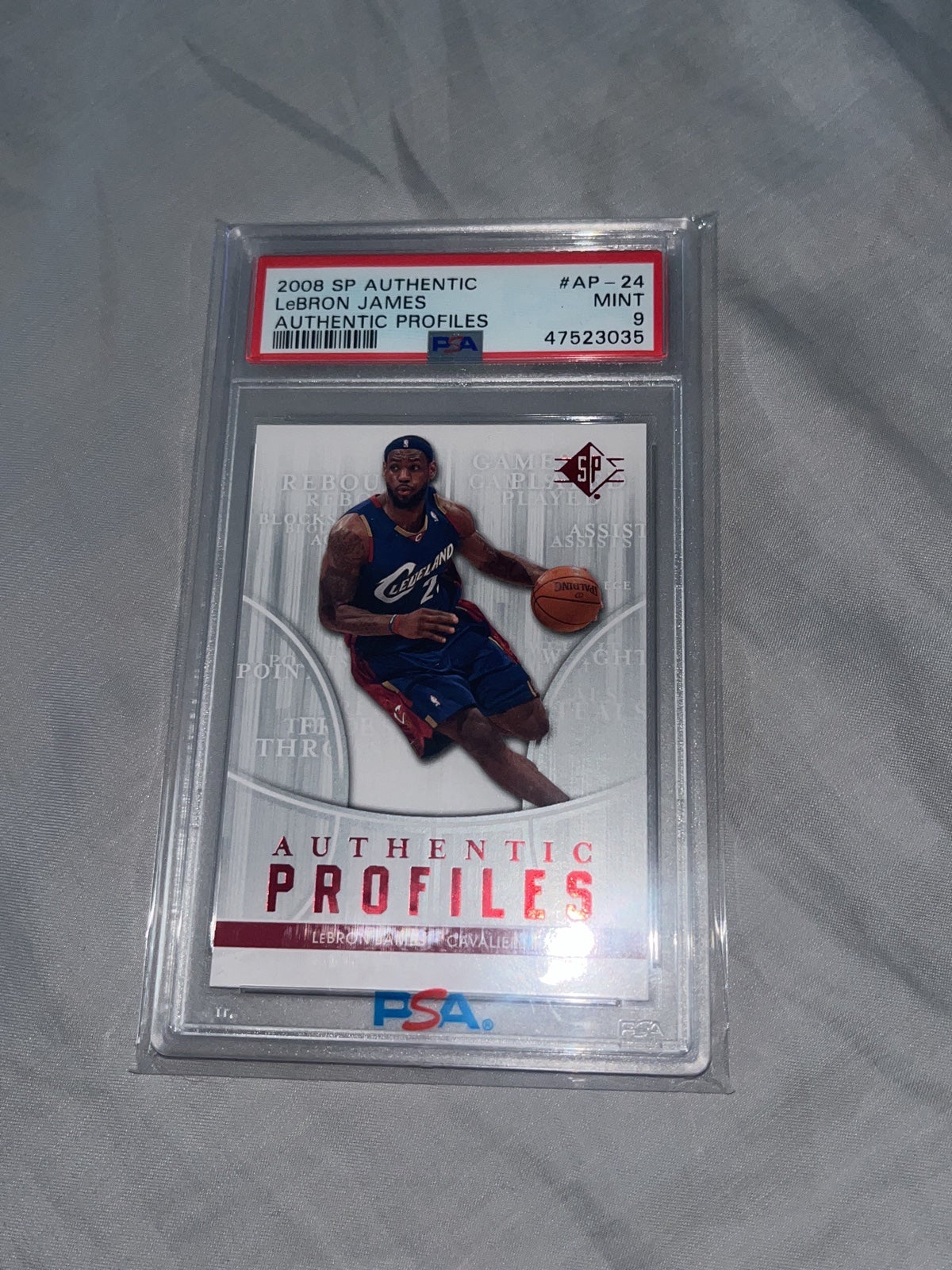 2008 sp authentic lebron james psa 9