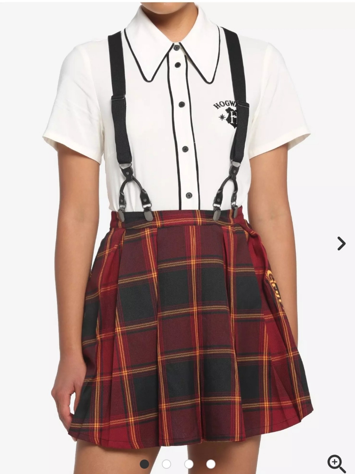 Harry Potter Gryffindor Pleated Suspender Skirt Plus Size