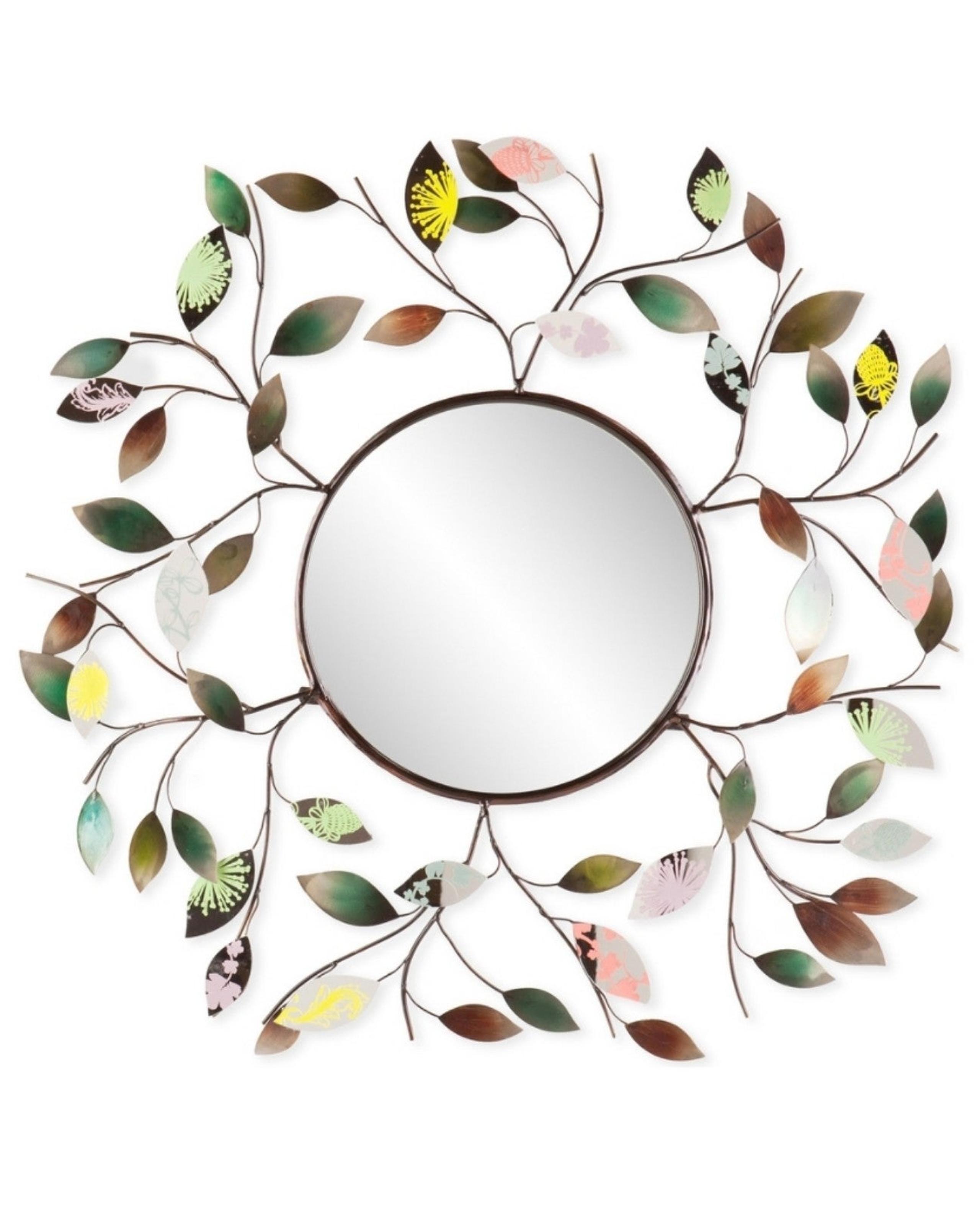 Denning decorative metallic leaf wall mirror - New