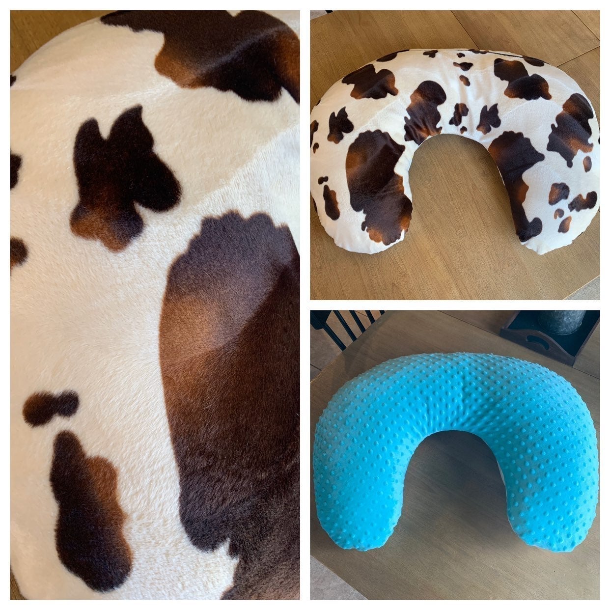 Handmade Boppy Pillow Cover Cow Minky