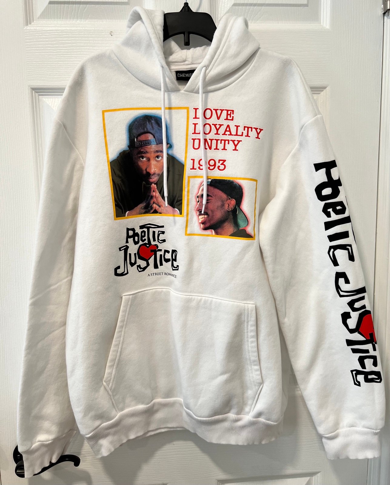 Chemistry 2Pac Unisex Med Wht Poetic Justice A Street Romance Fleece Hoodie