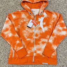 Nike Women’s WNBA Logowoman Team 13 Tie Dye Full-Zip Hoodie Orange, Size Large