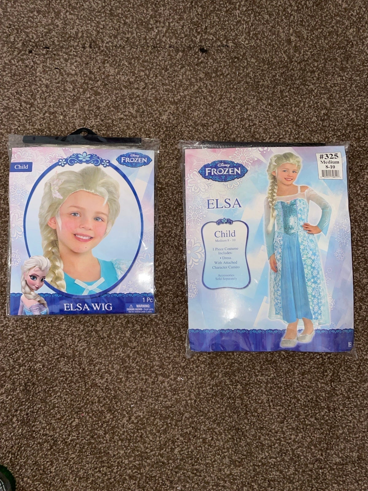 Elsa Costume and Wig Halloween Cosplay Child Kid