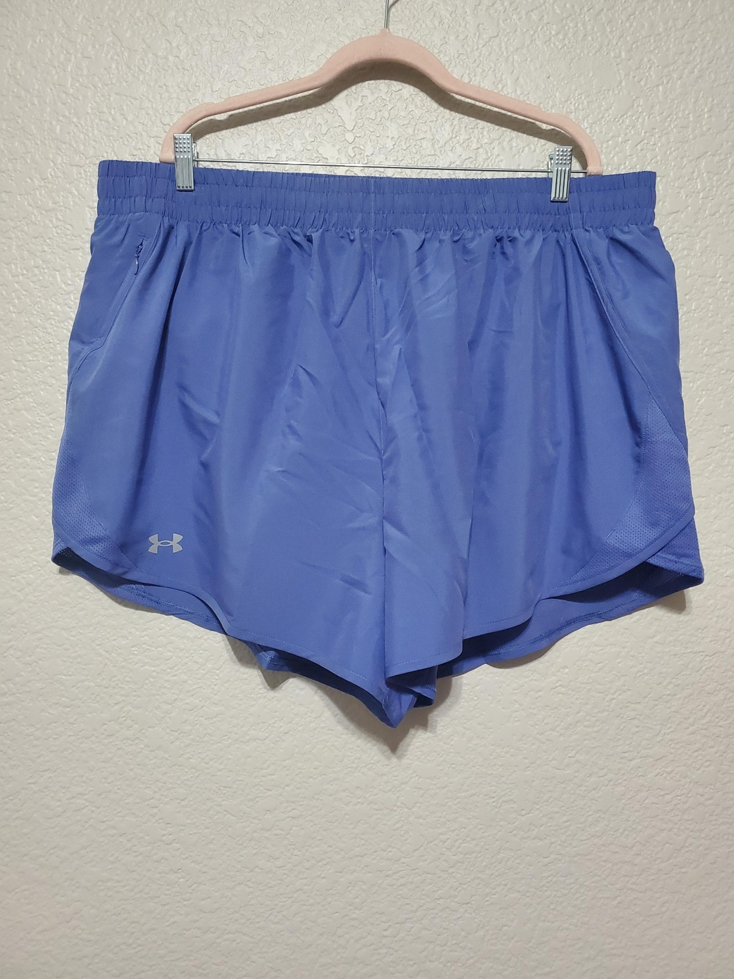 Under Armour Blue Fly By 3" Athletic Running Shorts Plus Size Women's Size 2X
