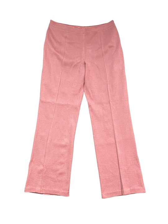 ST. JOHN Evening Women's Size 14 Tea Rose Fashion Fit Wide Leg Pants