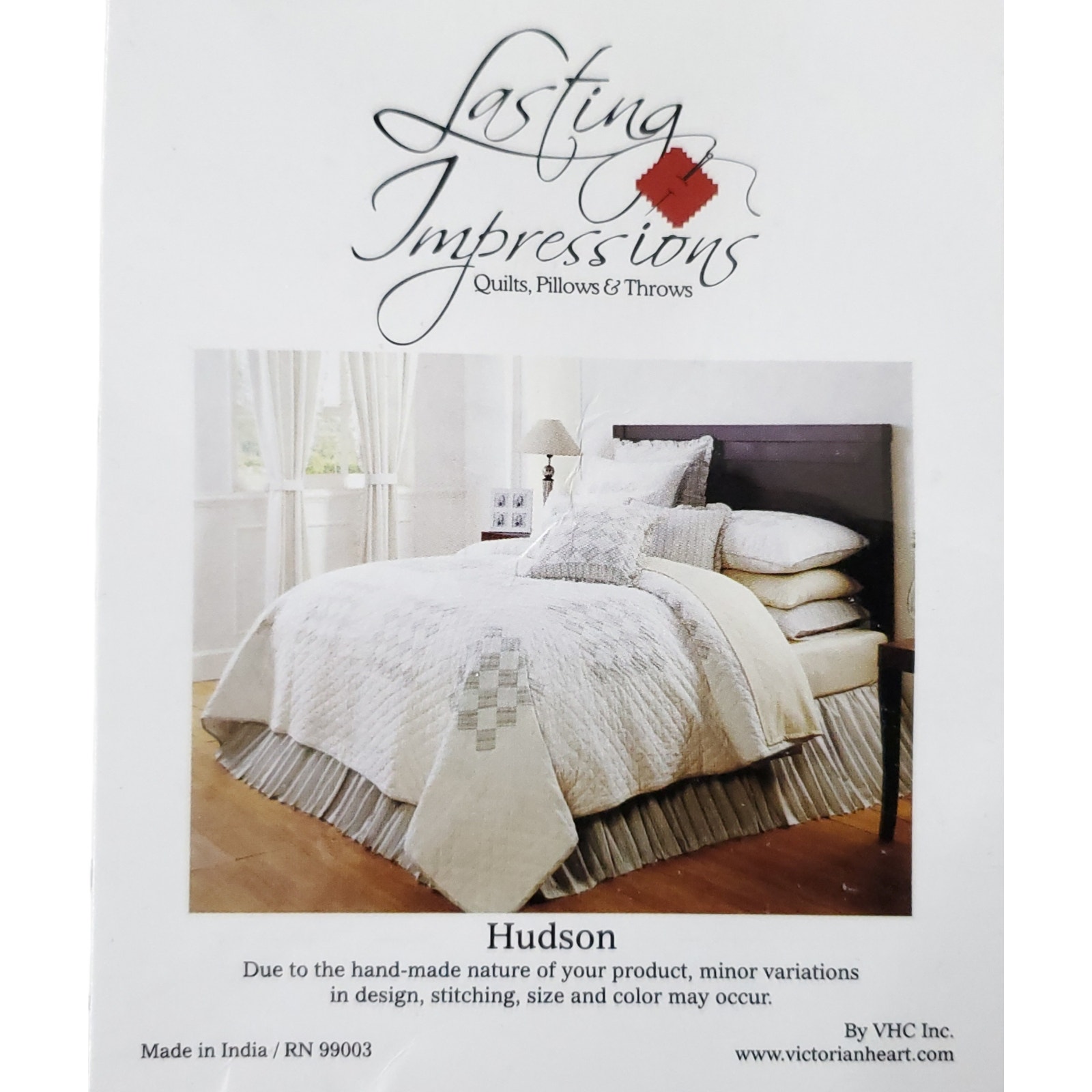 Lasting Impressions by Victorian Heart Hudson Collection King Bed Skirt NIP