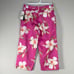 Lauren Ralph Lauren PETITE Capri Pants Women's 6P Mid Rise Pink Hibiscus NWT