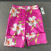 Lauren Ralph Lauren PETITE Capri Pants Women's 6P Mid Rise Pink Hibiscus NWT