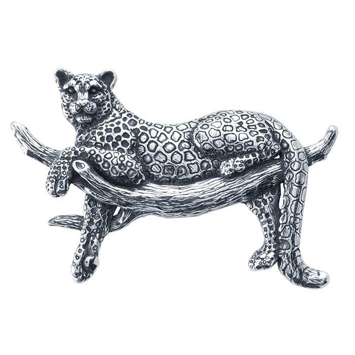 Sterling Silver Spotted Leopard Festoon Pendant