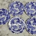Ceramica Quadrifogloio Bread & Butter Plates. Set of 5 White Blue Grapes Print