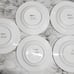 Ceramica Quadrifogloio Bread & Butter Plates. Set of 5 White Blue Grapes Print
