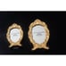 Ornate Towle Silversmiths Round Oval Picture Frame Set Gold Plated