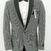 Palsey & grey dinner jacket, white and black Stripe